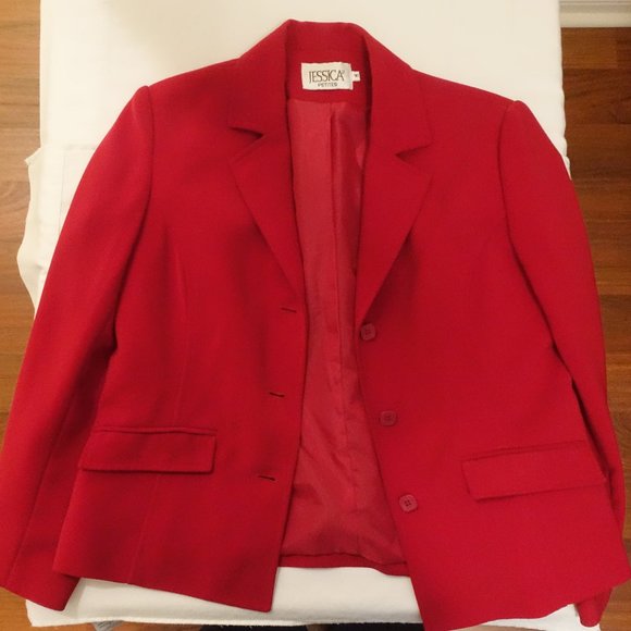 Jessica Petites Women's Red Blazer Size 10 - Picture 1 of 5